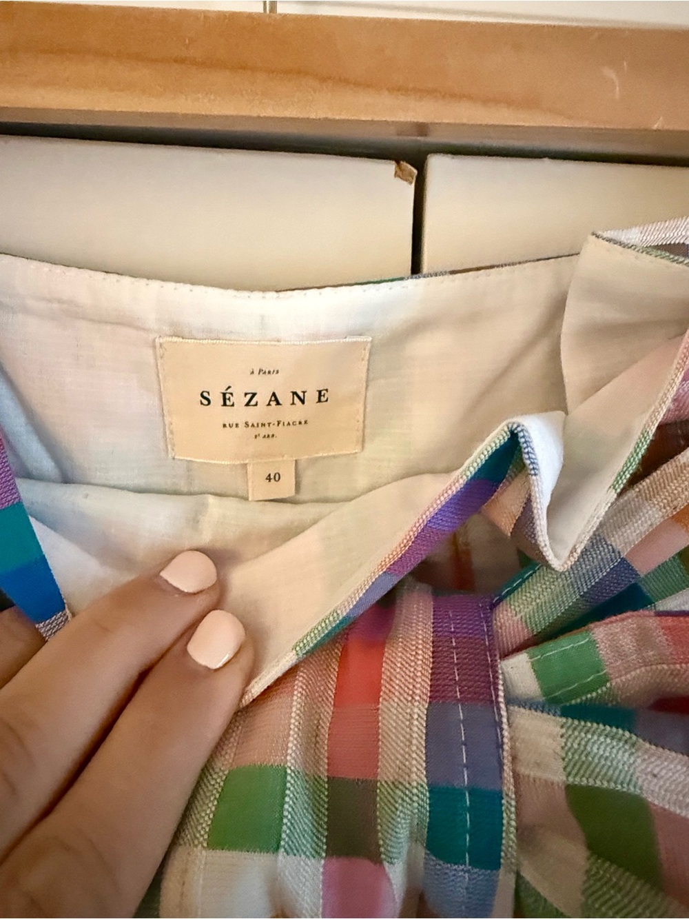 Multicolor Plaid Bow-Waist Women’s Shorts - Picture 5 of 6